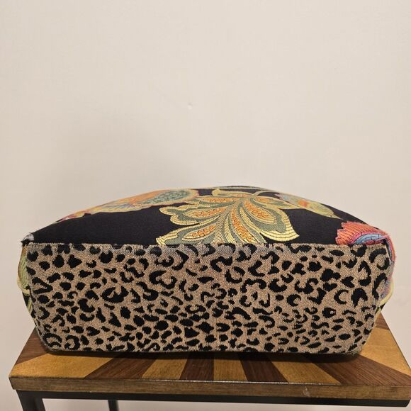 Atenti Betty Bag Embroidered Floral Wild Garden Elegant Knitting Art Artsy Yarn - Picture 11 of 16